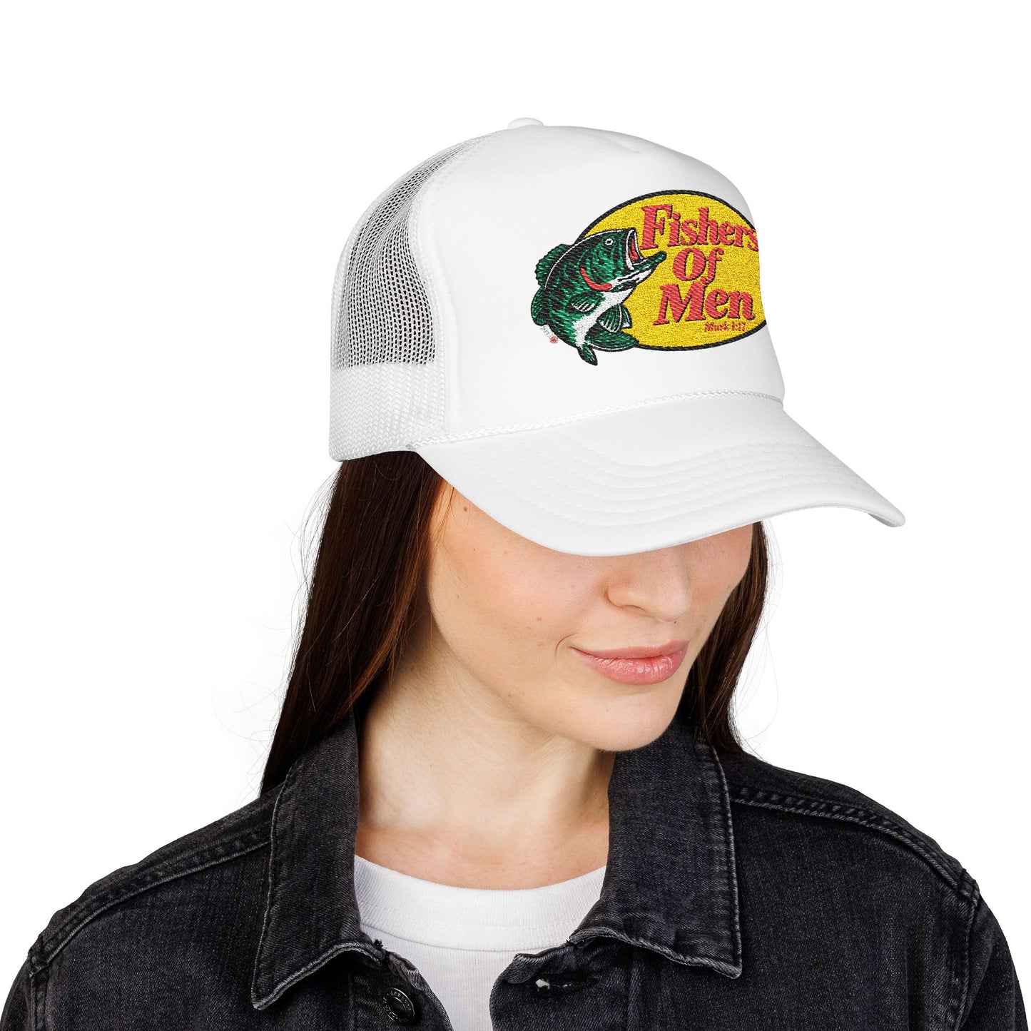 Fishers of Men Trucker Hat – Vintage Bass Fishing Foam Cap