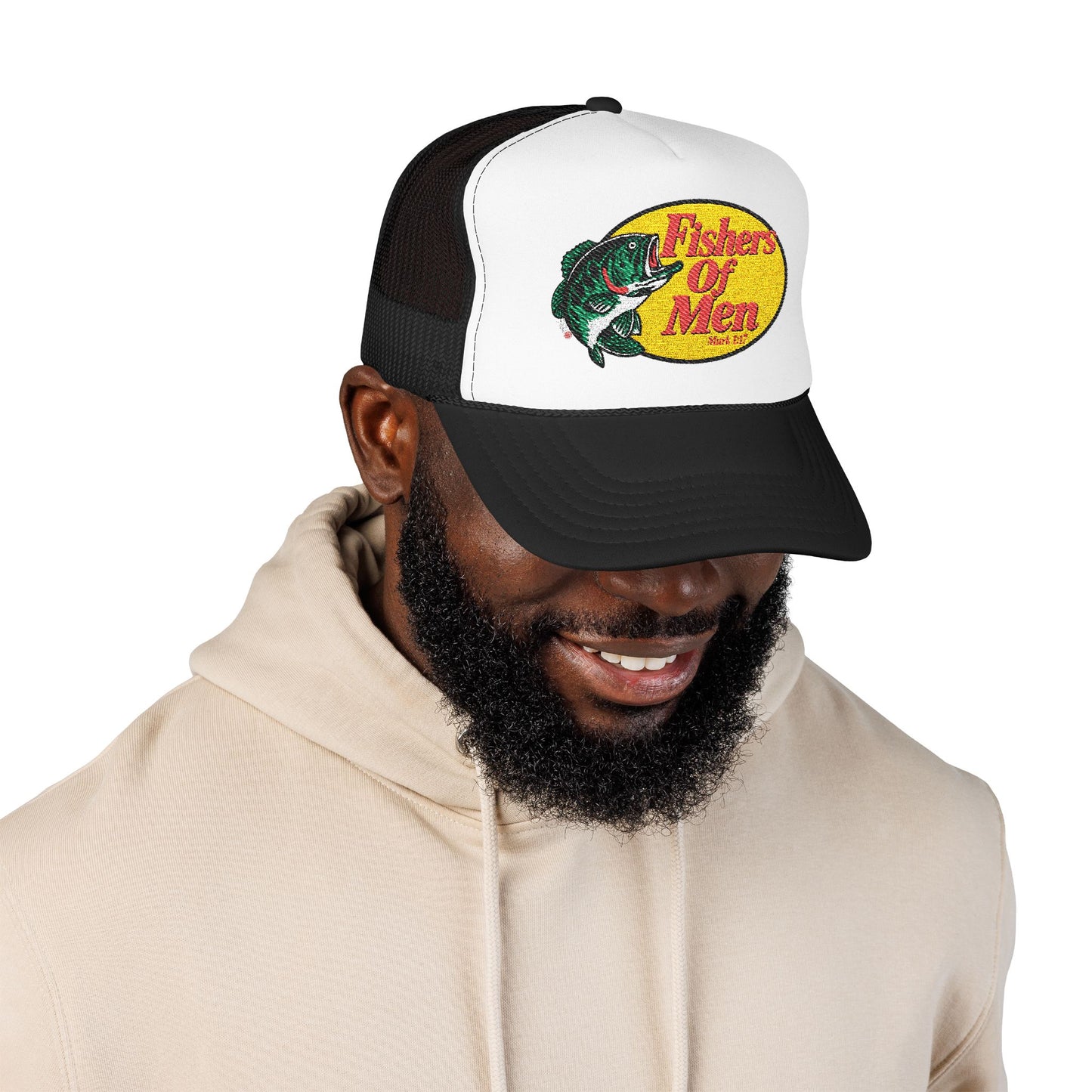 Fishers of Men Trucker Hat – Vintage Bass Fishing Foam Cap