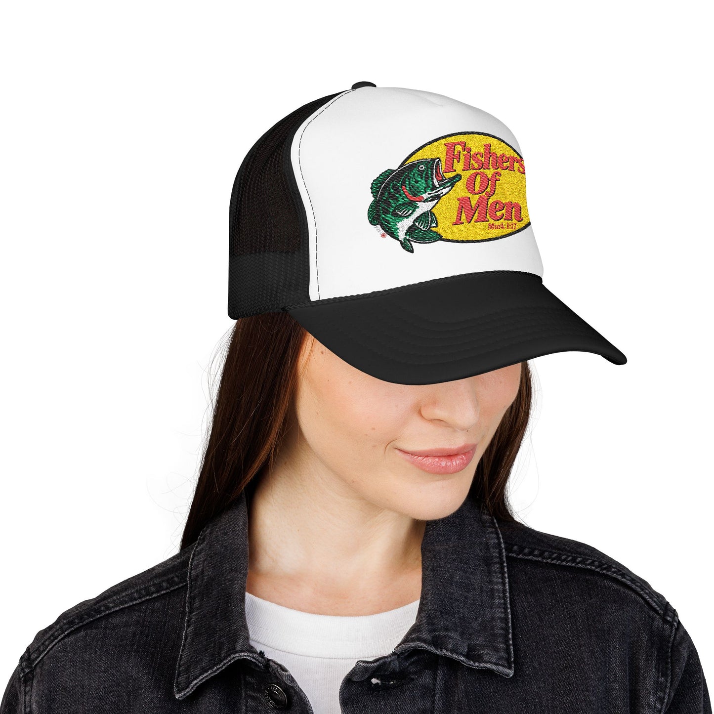 Fishers of Men Trucker Hat – Vintage Bass Fishing Foam Cap
