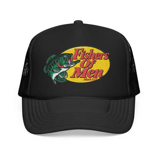 Fishers of Men Trucker Hat – Vintage Bass Fishing Foam Cap