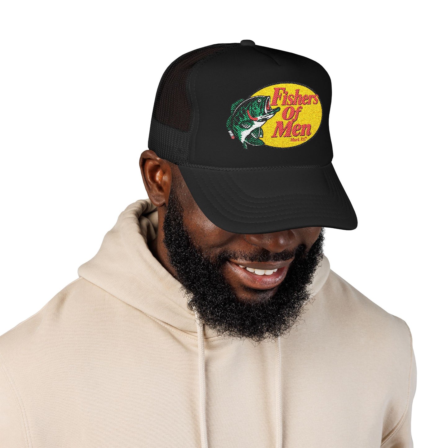 Fishers of Men Trucker Hat – Vintage Bass Fishing Foam Cap