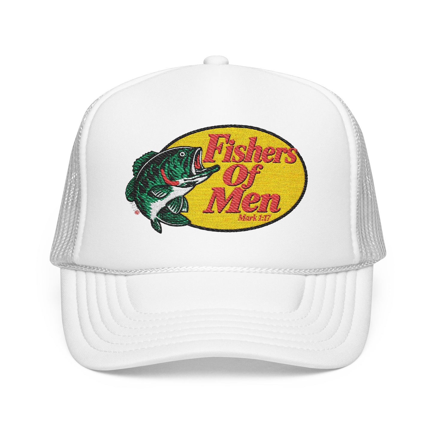 Fishers of Men Trucker Hat – Vintage Bass Fishing Foam Cap