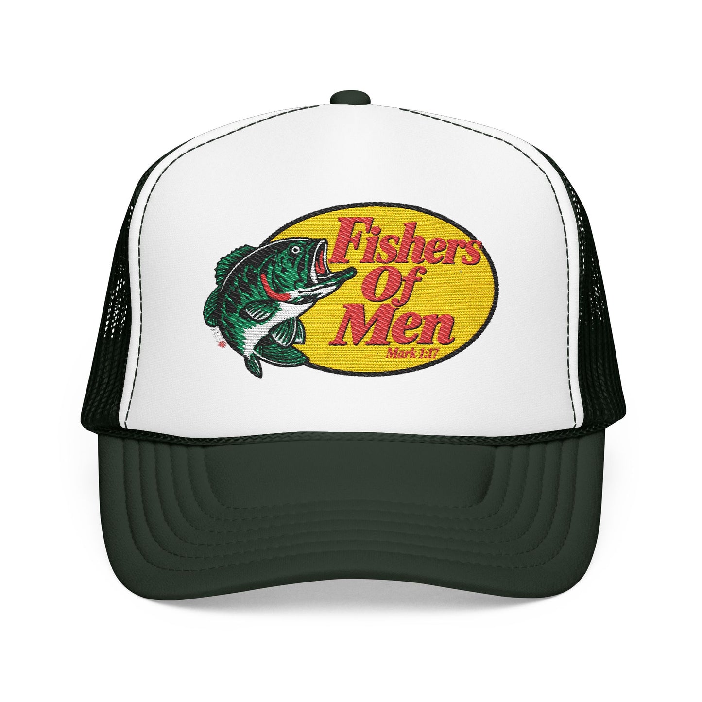 Fishers of Men Trucker Hat – Vintage Bass Fishing Foam Cap