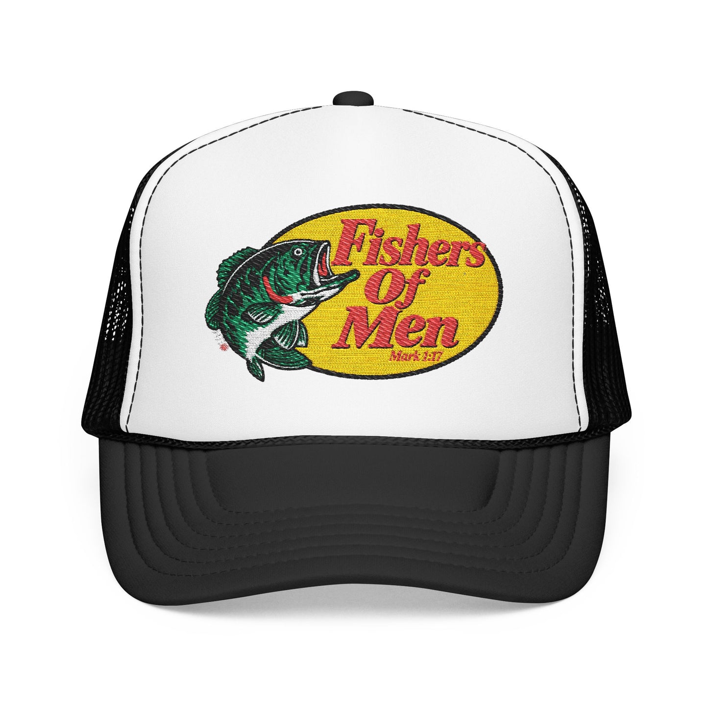 Fishers of Men Trucker Hat – Vintage Bass Fishing Foam Cap